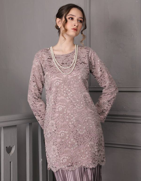 BAJU KURUNG MODEN ANVI (MAUVE)
